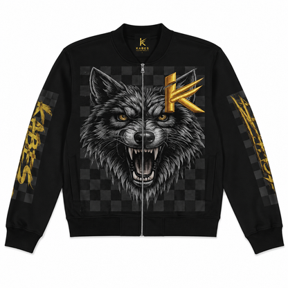 KABES Legacy Wolf Bomber Jacket  (Color options: Black / White) (Copy)